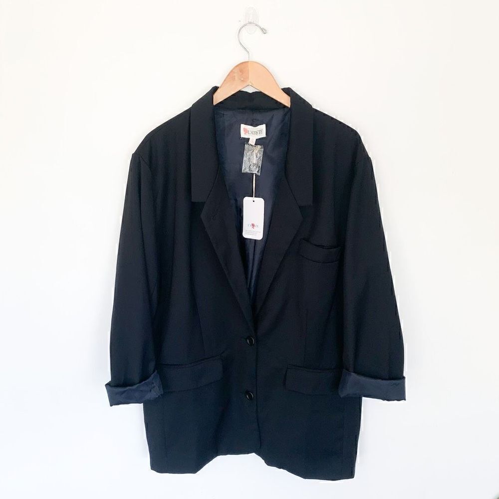 L’atiste women’s oversized two button notched collar lined blazer